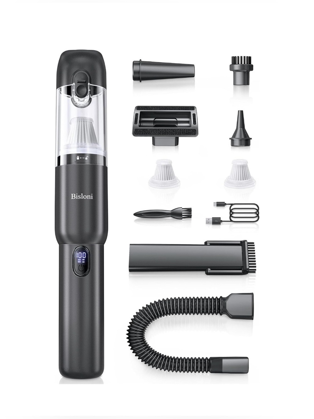 Men’s Portable Vacuum Grooming Kit — Black